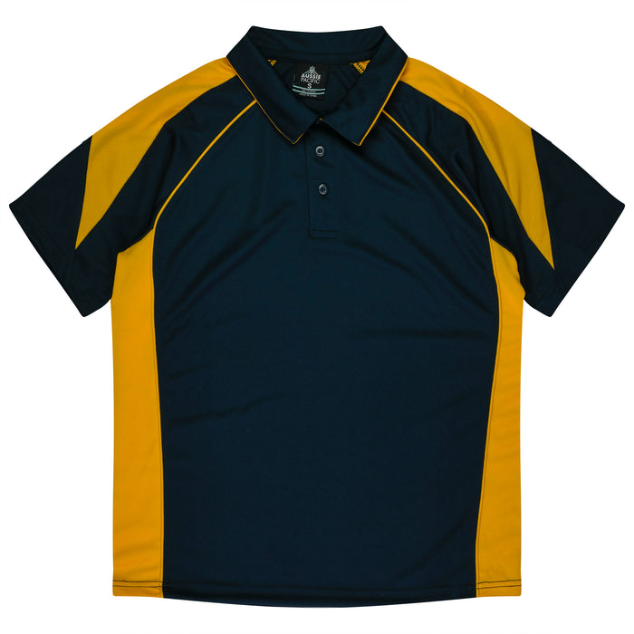 Premier Kids Polos - NAVY/GOLD