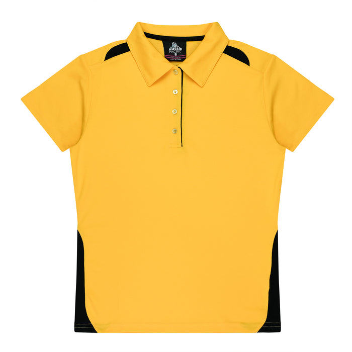 Paterson Lady Polos - GOLD/BLACK