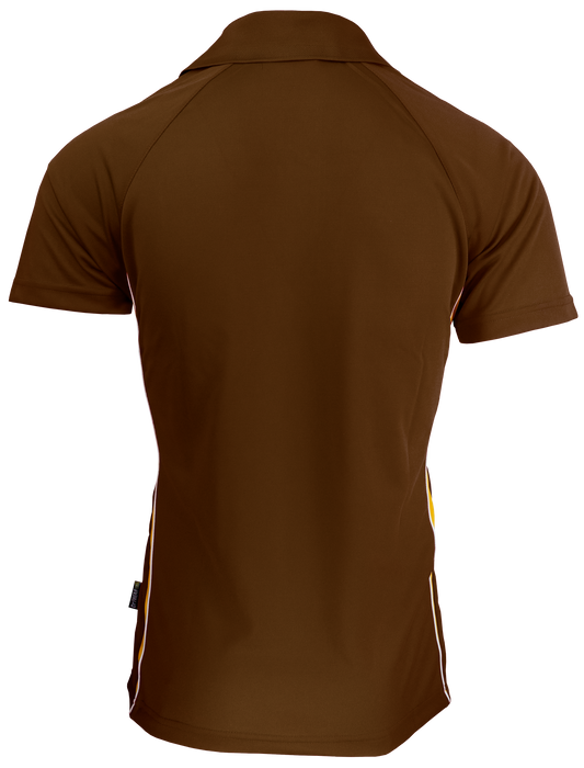 Eureka Mens Polos - CHOCOLATE/GOLD