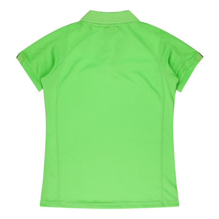 Flinders Lady Polos - APPLE/BLACK