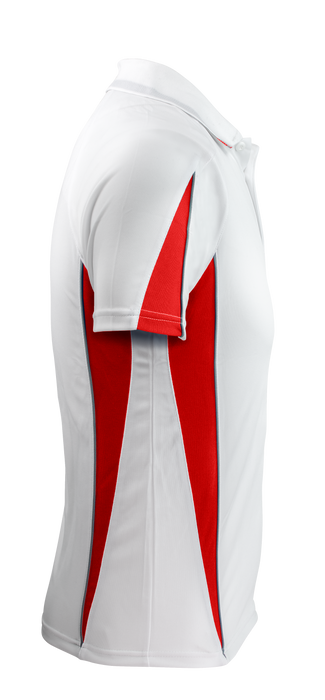 Eureka Mens Polos - WHITE/RED