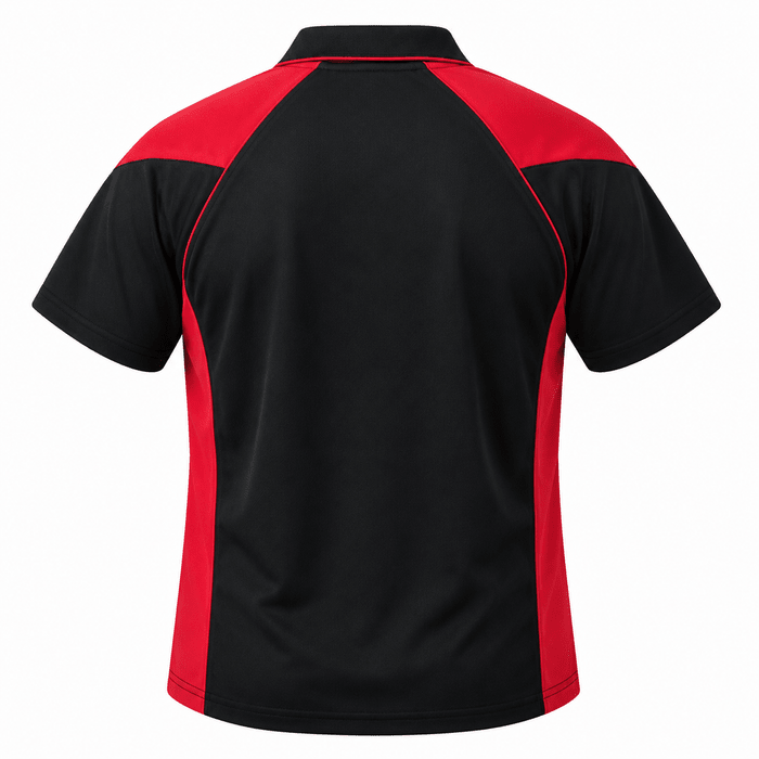 Premier Mens Polos - BLACK/RED