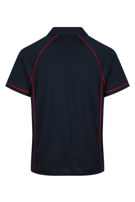 Endeavour Mens Polos - NAVY/RED