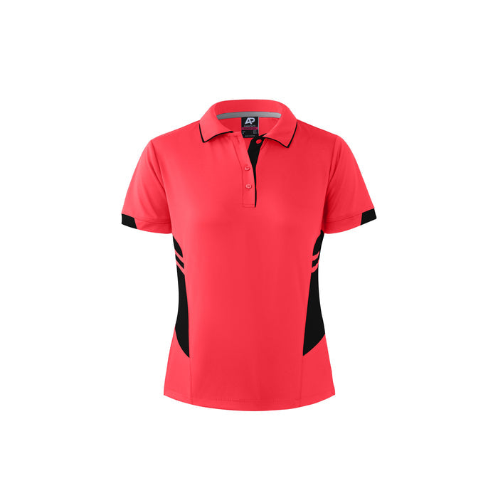 Tasman Lady Polos - NEON PINK/BLACK