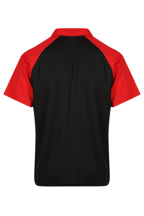 Manly Mens Polos - BLACK/RED