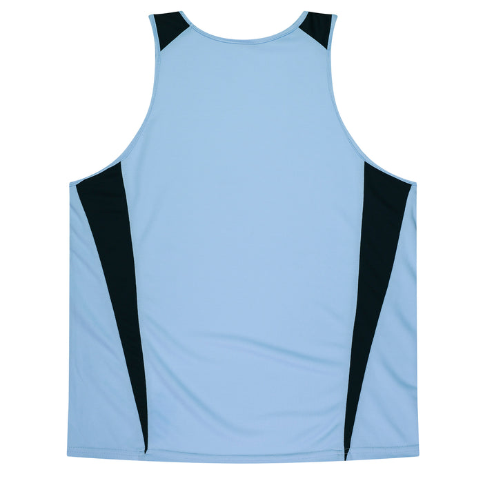 Eureka Kids Singlets - SKY/NAVY