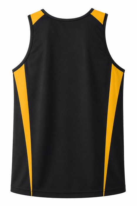 Eureka Mens Singlets - BLACK/GOLD
