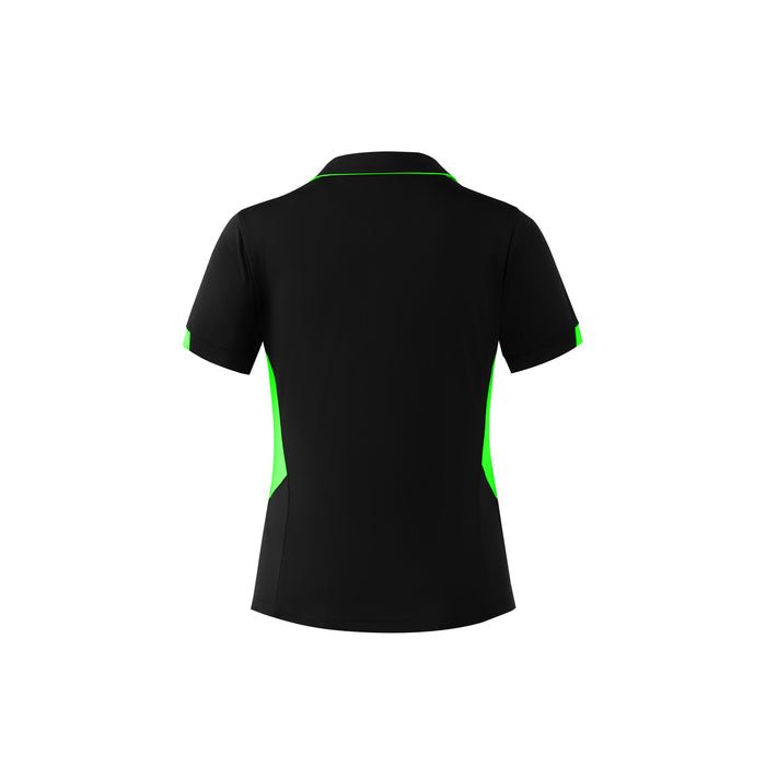Tasman Lady Polos - BLACK/NEON GREEN