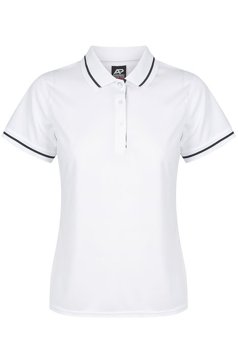 Cottesloe Lady Polos - WHITE/NAVY