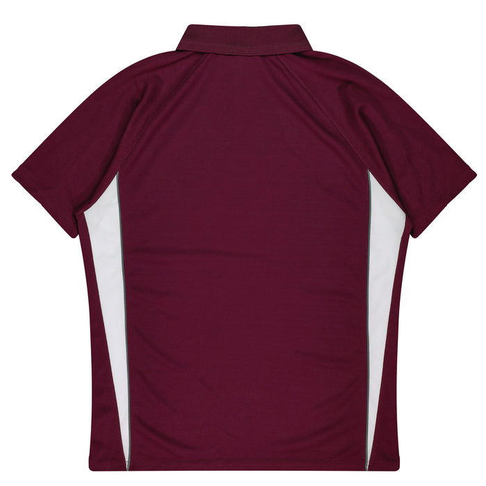 Eureka Kids Polos - MAROON/WHITE