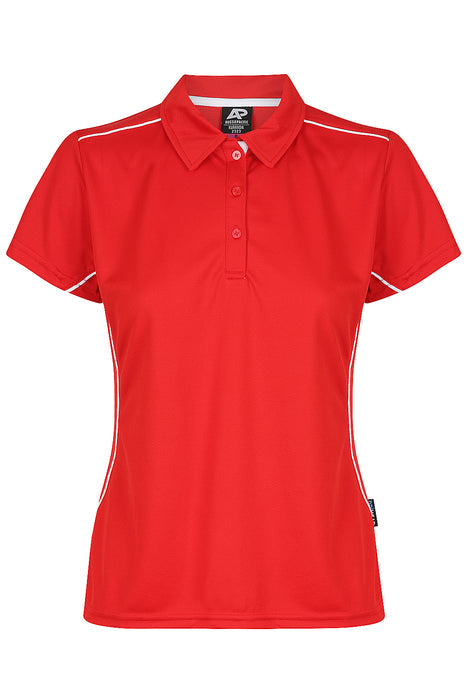 Kuranda Lady Polos - RED/WHITE
