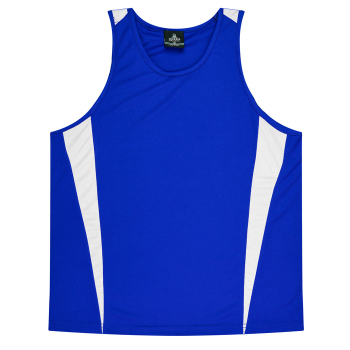 Eureka Kids Singlets - ROYAL/WHITE