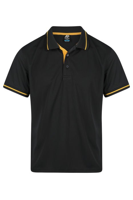 Cottesloe Mens Polos - BLACK/GOLD