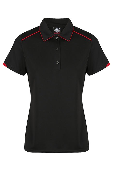 Currumbin Lady Polos - BLACK/RED