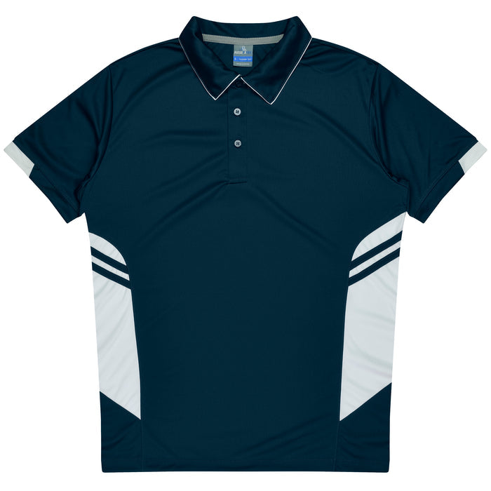Tasman Kids Polos - NAVY/WHITE