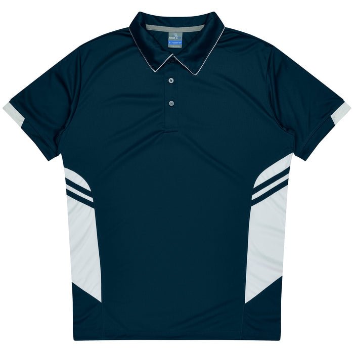 Tasman Kids Polos - NAVY/WHITE