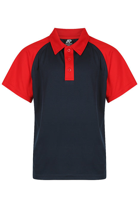 Manly Kids Polos - NAVY/RED