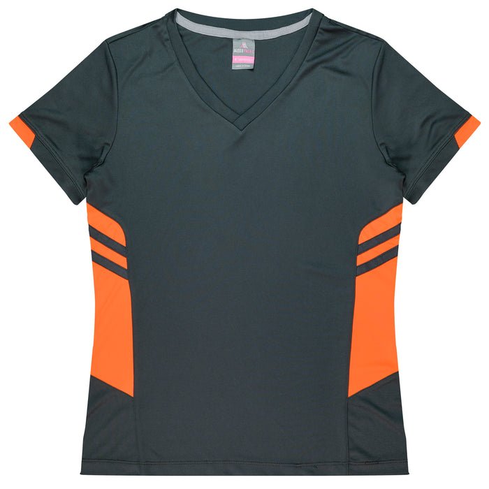 Tasman Lady Tees - SLATE/NEON ORANGE