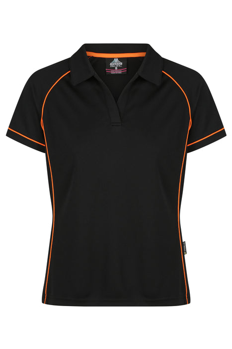 Endeavour Lady Polos - BLACK/ORANGE