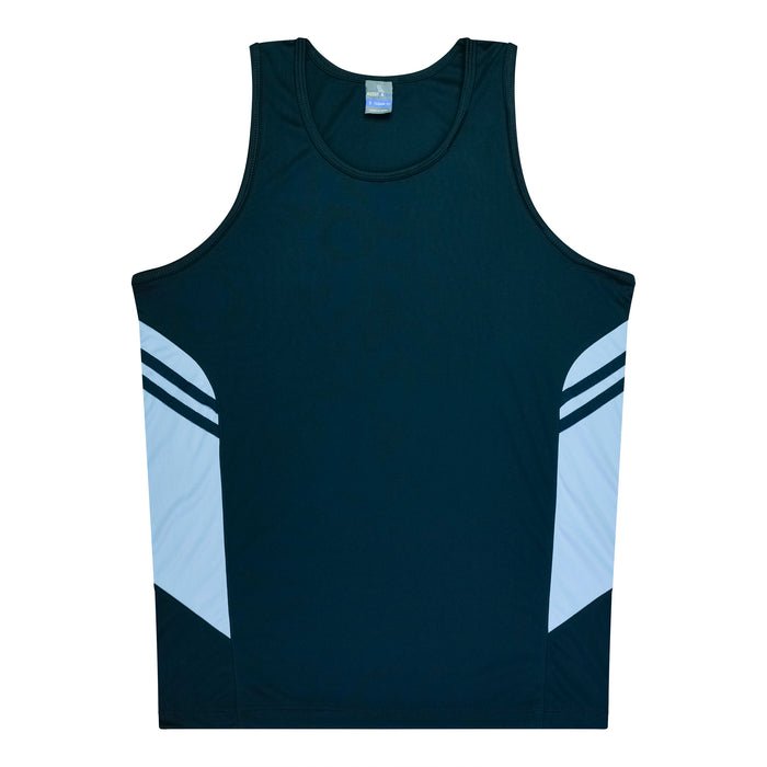 Tasman Kids Singlets - NAVY/SKY