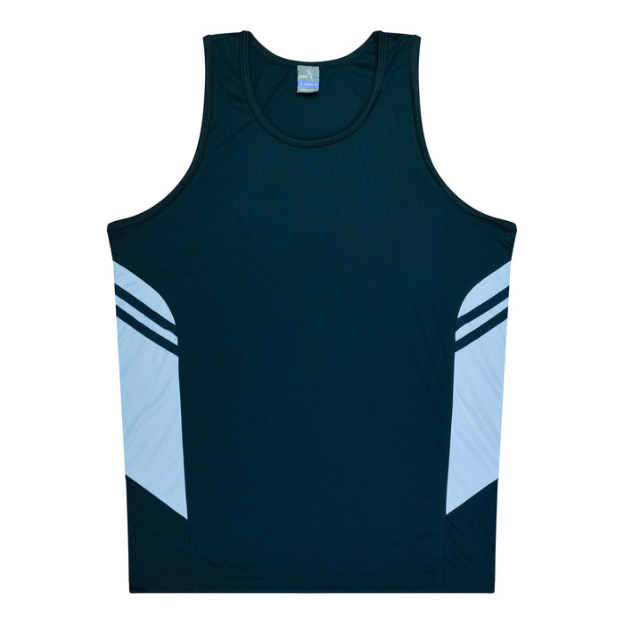 Tasman Kids Singlets - NAVY/SKY