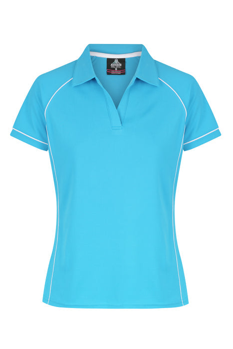 Endeavour Lady Polos - PACIFIC BLUE/WHITE