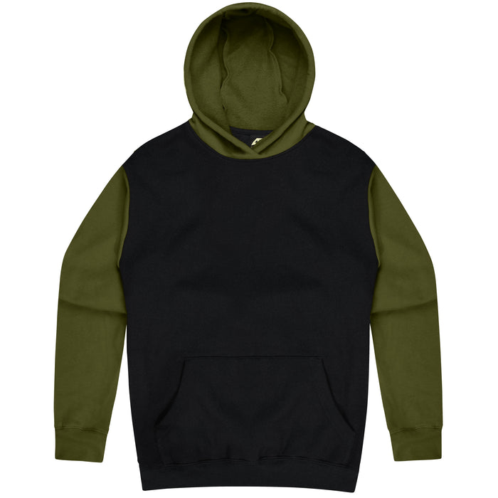 Monash Mens Hoodies - BLACK/MILITARY GREEN