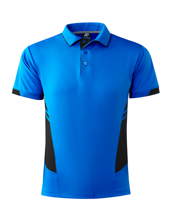 Tasman Mens Polos - CYAN/BLACK