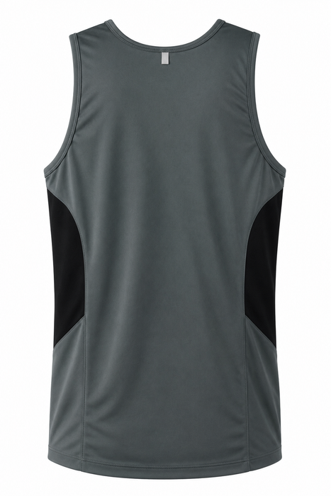 Tasman Mens Singlets - ASHE/BLACK