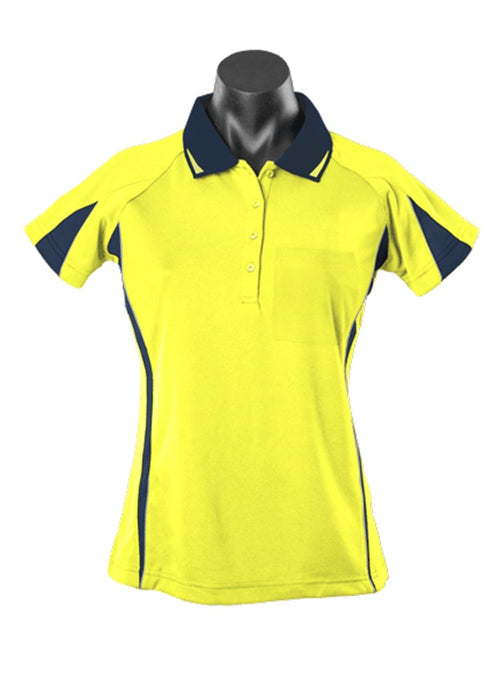 Eureka Lady Polos - YELLOW/NAVY