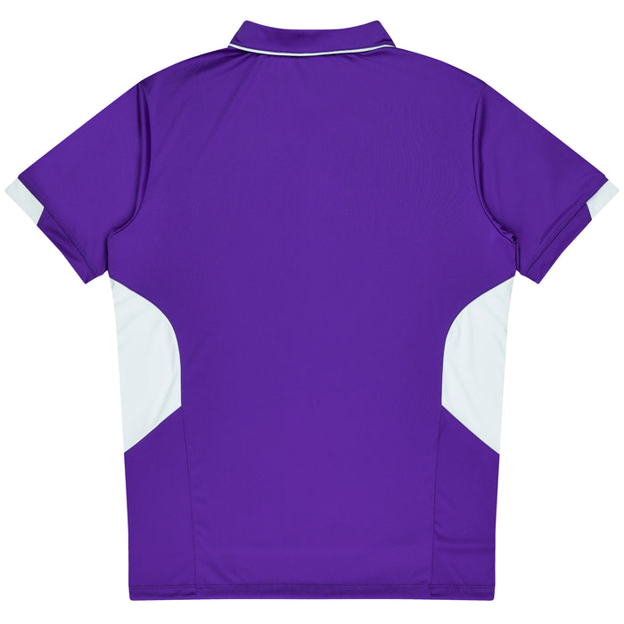 Tasman Kids Polos - PURPLE/WHITE