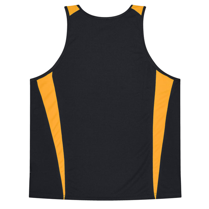 Eureka Kids Singlets - BLACK/GOLD