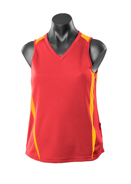 Eureka Lady Singlets - RED/GOLD