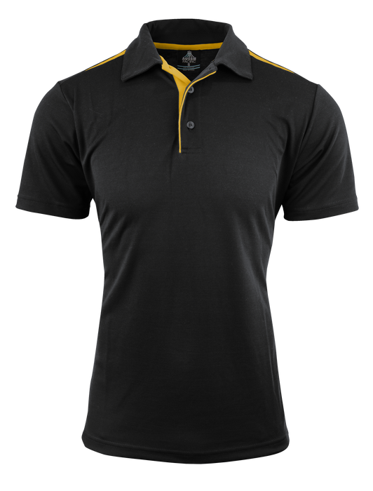 Paterson Mens Polos - BLACK/GOLD