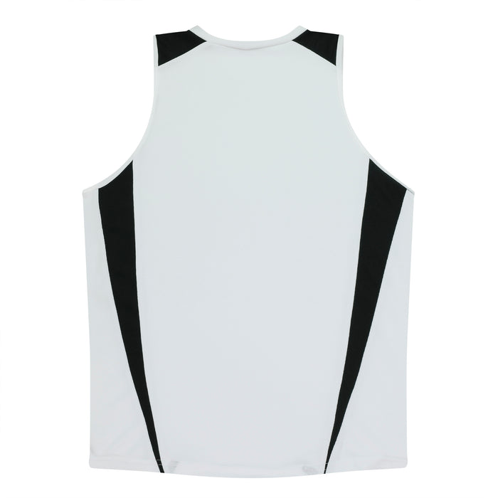 Eureka Lady Singlets - WHITE/BLACK