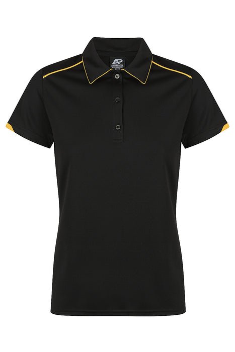 Currumbin Lady Polos - BLACK/GOLD