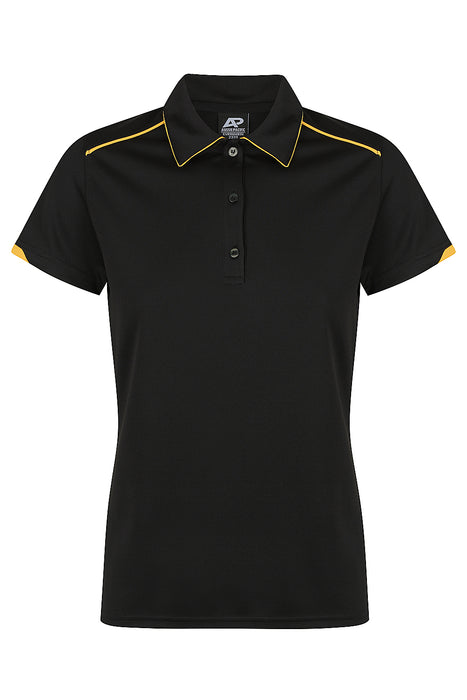 Currumbin Lady Polos - BLACK/GOLD