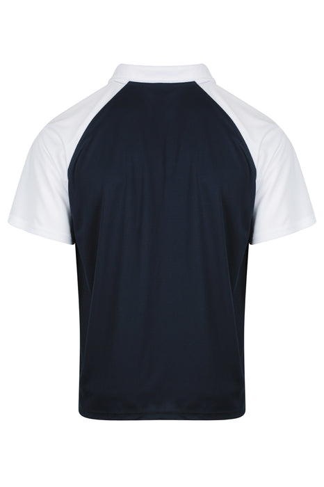 Manly Mens Polos - NAVY/WHITE