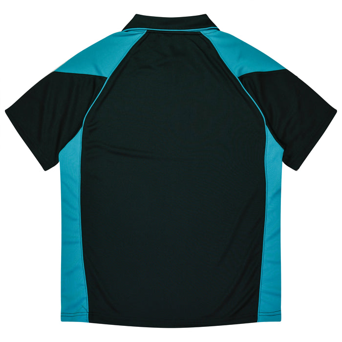 Premier Kids Polos - BLACK/TEAL