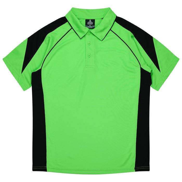 Premier Kids Polos - APPLE/BLACK