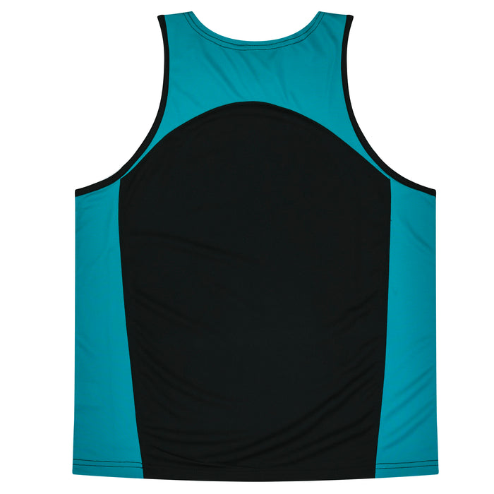 Premier Kids Singlets - BLACK/TEAL