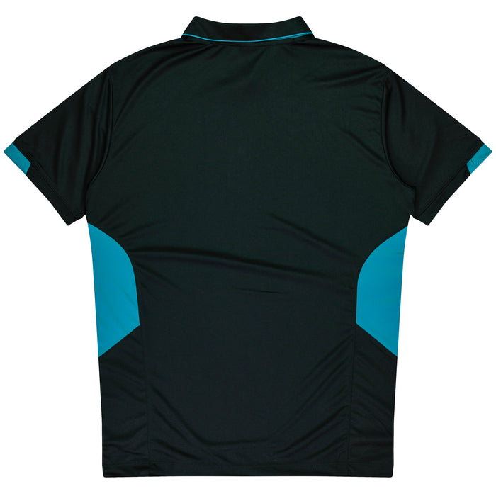 Tasman Kids Polos - BLACK/TEAL