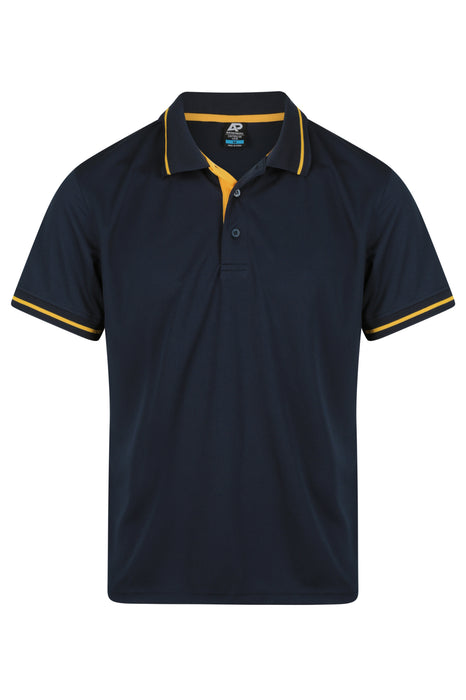 Cottesloe Mens Polos - NAVY/GOLD