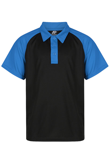 Manly Kids Polos - BLACK/ELECTRIC ROYAL