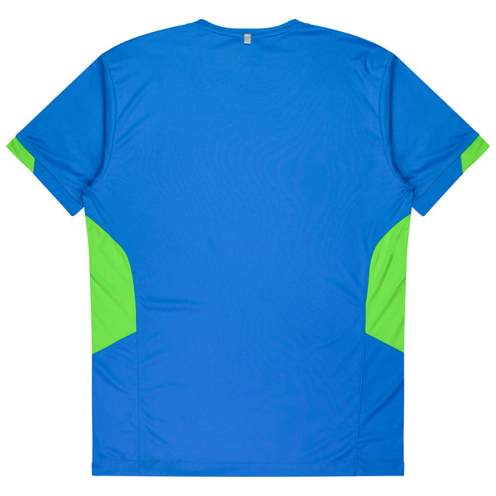Tasman Kids Tees - CYAN/NEON GREEN