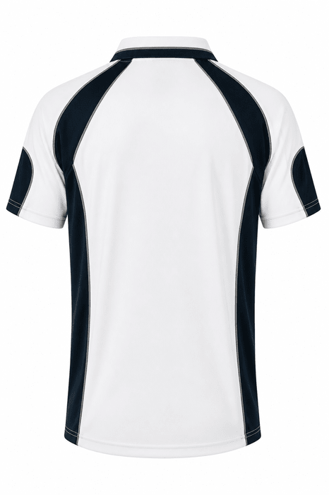Murray Mens Polos - WHITE/NAVY