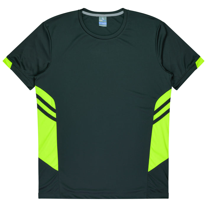 Tasman Kids Tees - SLATE/NEON YELLOW