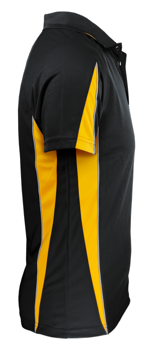 Eureka Mens Polos - BLACK/GOLD