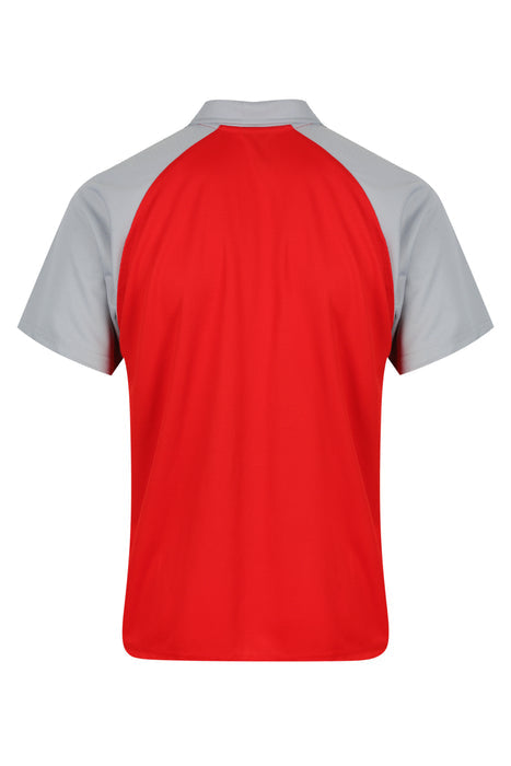 Manly Mens Polos - RED/SILVER