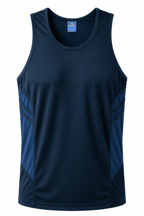 Tasman Mens Singlets - NAVY